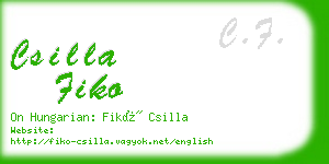 csilla fiko business card